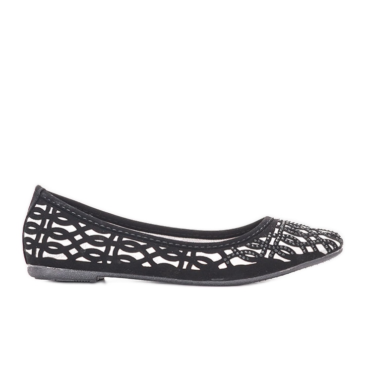Ballerine traforate nere Coalfell bianca