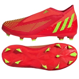 Scarpe da calcio Adidas Predator Edge.3 Ll Fg Jr GW0985 rosso arance e rosse