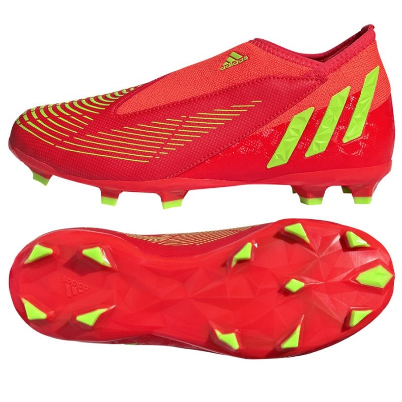 Scarpe da calcio Adidas Predator Edge.3 Ll Fg Jr GW0985 rosso arance e rosse