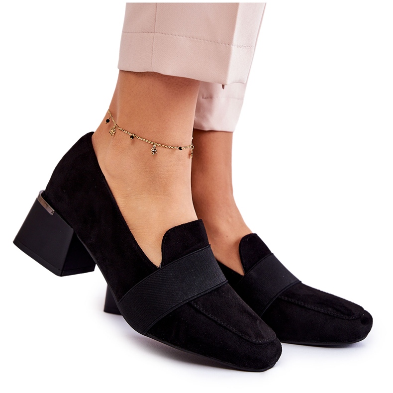 Décolleté in pelle scamosciata alla moda La.Fi 230033B-SU nero