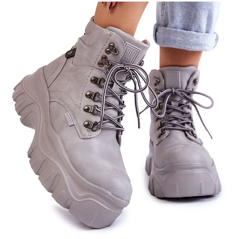 Stivali da donna Memory Foam Big Star Grigio KK274367