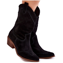 Lewski Shoes Stivali in camoscio Stivali da cowboy Scarpe Lewski 3198 Nero