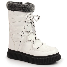 Scarpe da bambina con pelliccia Potocki bianco bianca