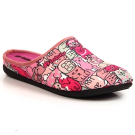 Comode ciabatte da donna con inserto removibile, rosa Inblu grigio