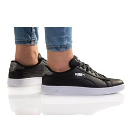 Puma Smash V2 Metallics Jr 386197 02 nero