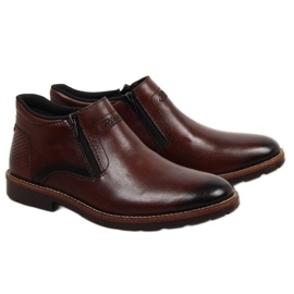Stivali in pelle isolati Rieker M RKR412 marrone