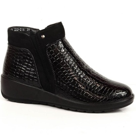 Stivali con zeppa, maglia isolata T.Sokolski W SCA176A nero