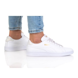 Puma Smash V2 Metallics Jr 386197 01 bianco