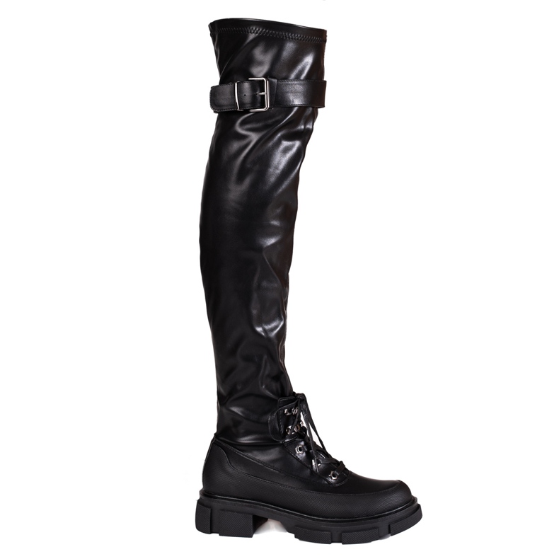 Stivali da donna realizzati in ecopelle Shelovet nero