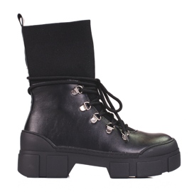 Lavoratrici slip-on femminili sulla piattaforma Shelovet nero