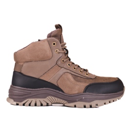 SHELOVET Stivali invernali da uomo con pelliccia beige
