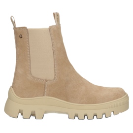 Stivali Jodhpur in pelle, camoscio, Filippo beige isolato