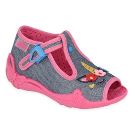 Pantofole per bambini Befado 213P134 rosa