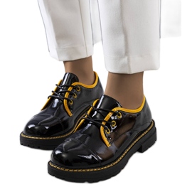 PA1 Scarpe Kuzem laccate nere e gialle nero giallo
