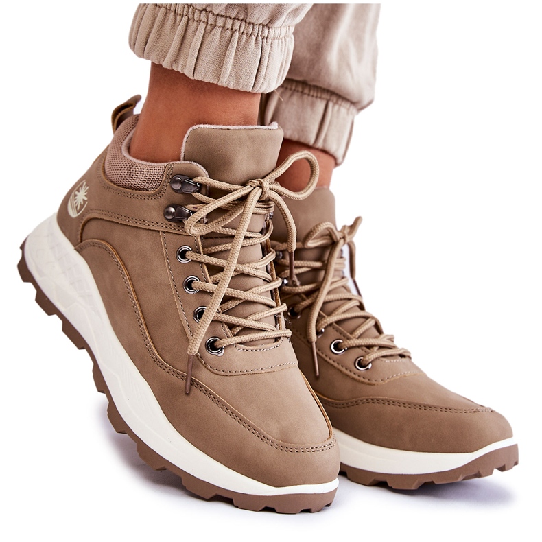 PA1 Calde scarpe da trekking da donna Trappers Beige Otto
