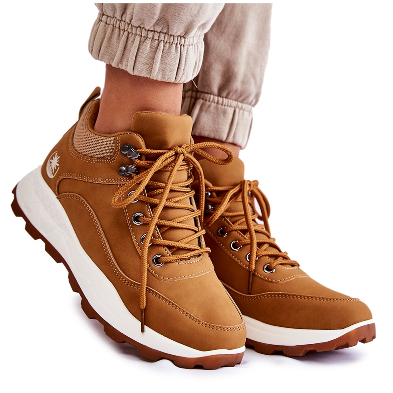 PA1 Calde scarpe da trekking da donna Trappers Camel Otto marrone
