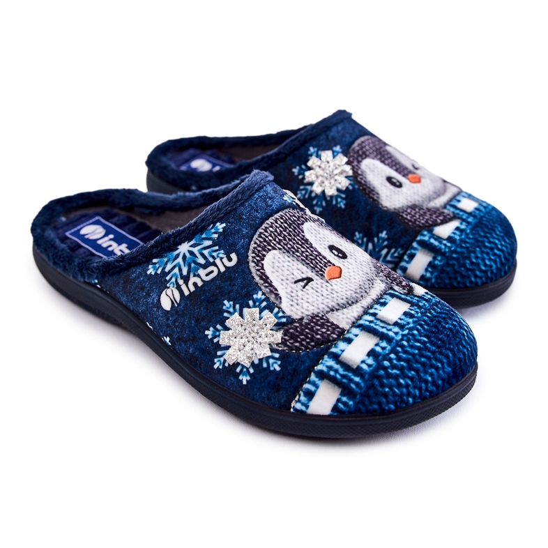 Pantofole Home Donna Penguins Inblu EC-81-004 Blu Navy