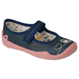 Ciabatte per bambini Befado 114X489 blu navy con applicazione