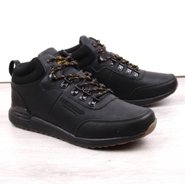 Scarpe da uomo in pelle nera Jogger Bustagrip nero