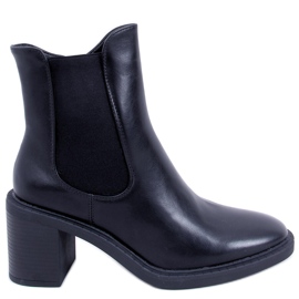 BM Stivali classici Clea Black con tacco alto nero