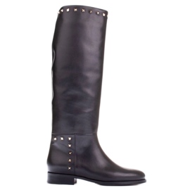 Marco Shoes Stivali da equitazione con borchie nero