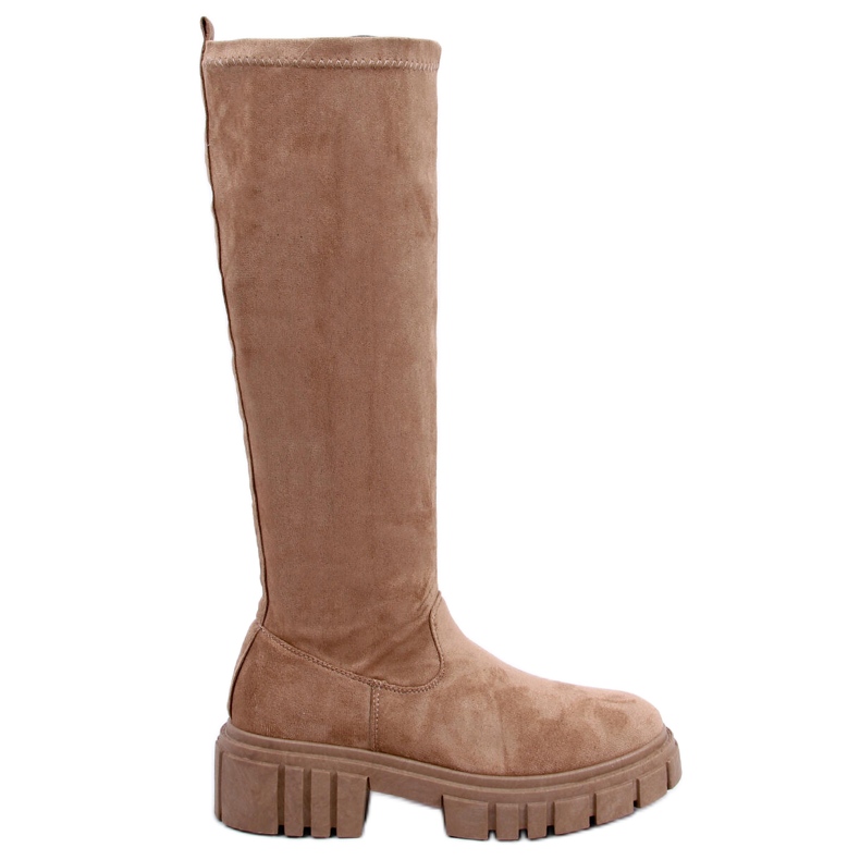 BM Stivali in camoscio con suola spessa Cards Khaki cachi