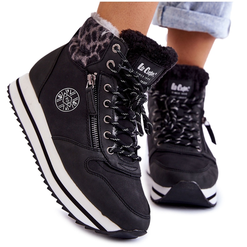 Stivali caldi neri da donna Lee Cooper LCJ-22-31-1448 nero