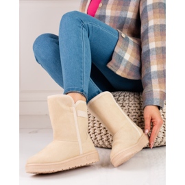 Doposci da donna in suede beige Big Star KK274617