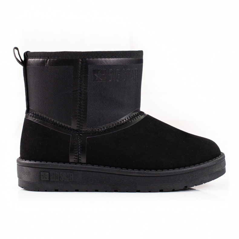 Stivali da neve corti da donna in camoscio nero Big Star KK274614