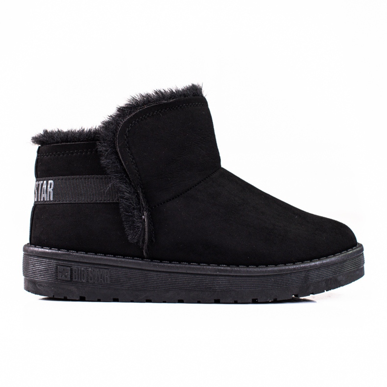 Doposci da donna corti in camoscio nero Big Star KK274622