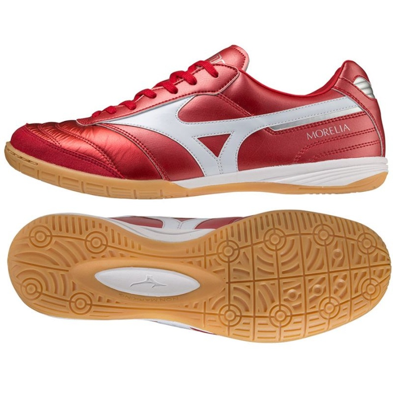 Scarpe da calcio Mizuno Morelia Sala Elite In Q1GA221060 rosso arance e rosse