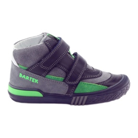 Stivali in velcro grigi e verdi Bartek 91756 nero multicolore grigio verde