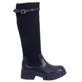 BM Stivali da equitazione con tomaia flessibile Blow Black nero
