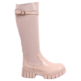 BM Stivali da equitazione con tomaia flessibile Blow Taupe beige