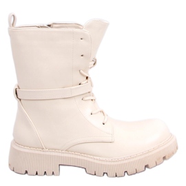 BM Stivali stringati Barkley Beige