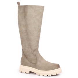 Comodi stivali da donna beige isolati Bugatti KK253065