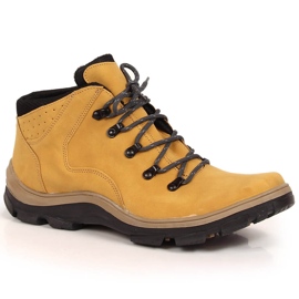 Scarpe da trekking per ragazzi ad alto isolamento cammello Kornecki 6717 marrone