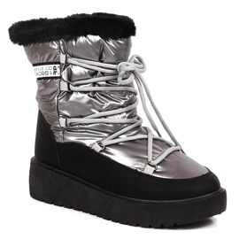 Stivale invernale da donna con lacci argento caldo Filippo