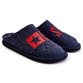 Pantofole da uomo classiche Big Star KK176002 blu navy