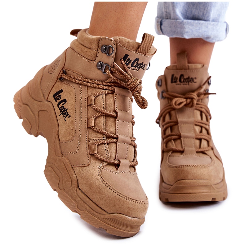 Scarpe da trekking da donna Trappers Lee Cooper LCJ-22-31-1442 Marrone beige