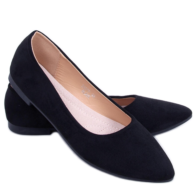 PA1 Ballerine con inserto Keys in pelle Black nero