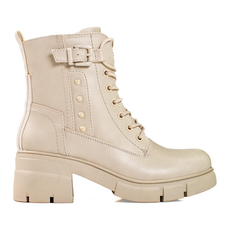 Stivali stringati sulla piattaforma shelovet beige