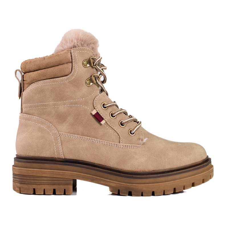 Scarponi da trekking beige da donna