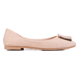 Ballerine in camoscio beige
