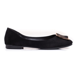 Ballerine in camoscio nero