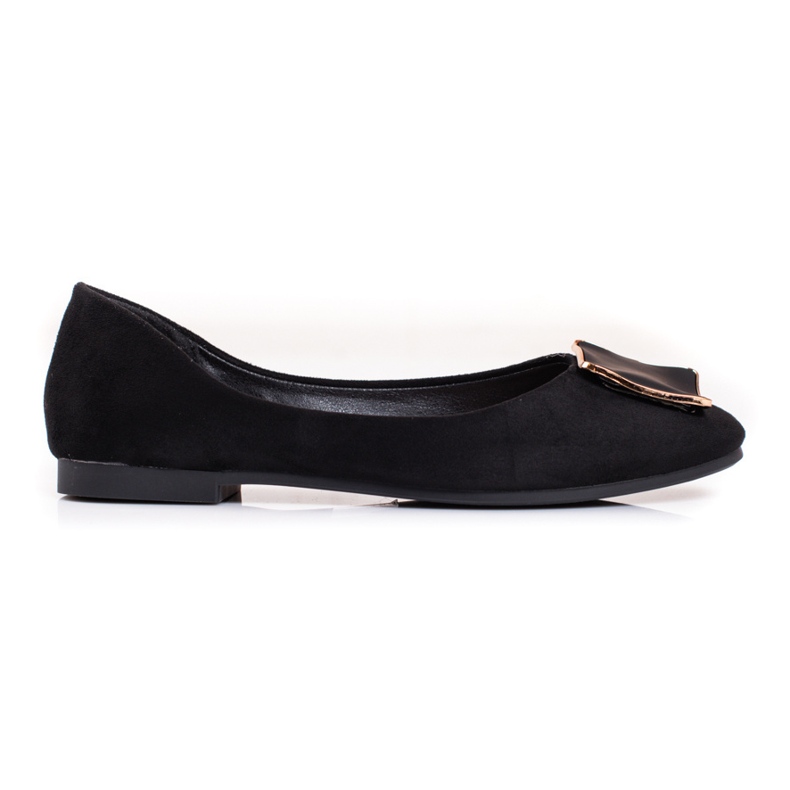 Ballerine in camoscio nero