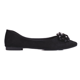 Ballerine da donna con cristalli shelovet nero