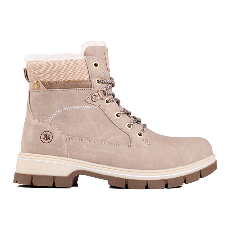 Trapper beige da donna con pelliccia shelovet