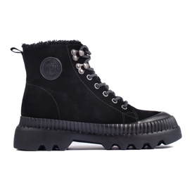 Scarponcini da trekking neri sulla piattaforma Big Star KK274522 nero