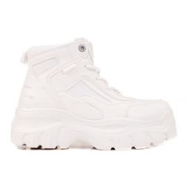 Trapper da donna sulla piattaforma Big Star KK274369 bianco